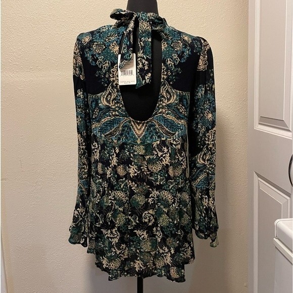 Free People‎ Lady Luck Green Tunic - Picture 4 of 7